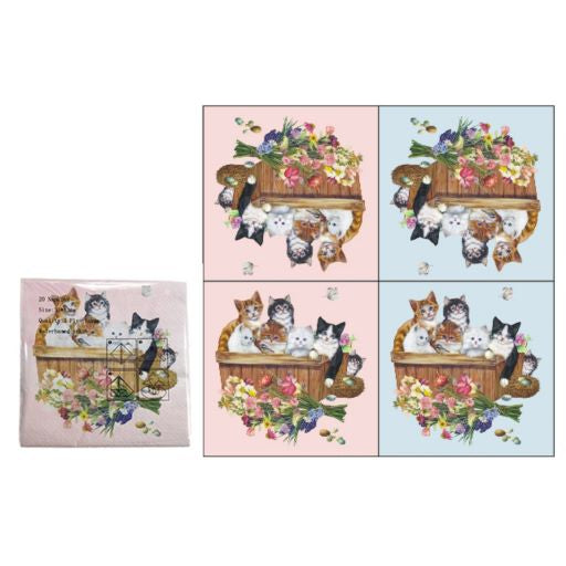Cat Napkins - 33x33cm 20 Pack - Dollars and Sense