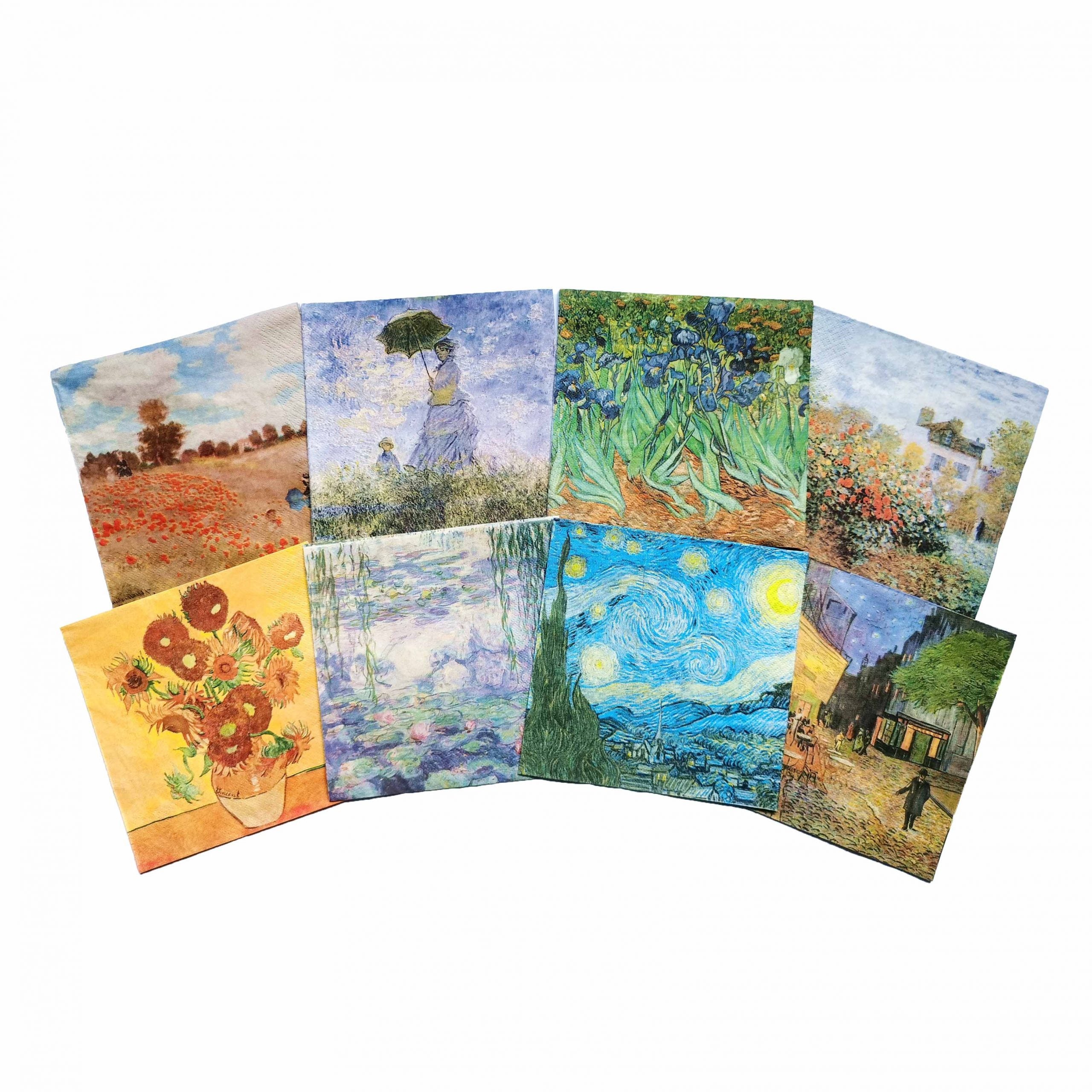 Impressionism Napkins - 33x33cm 20 Pack Assorted - Dollars and Sense