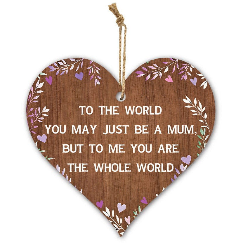 MDF Mum Heart Wall Hanging Plaque - Dollars and Sense