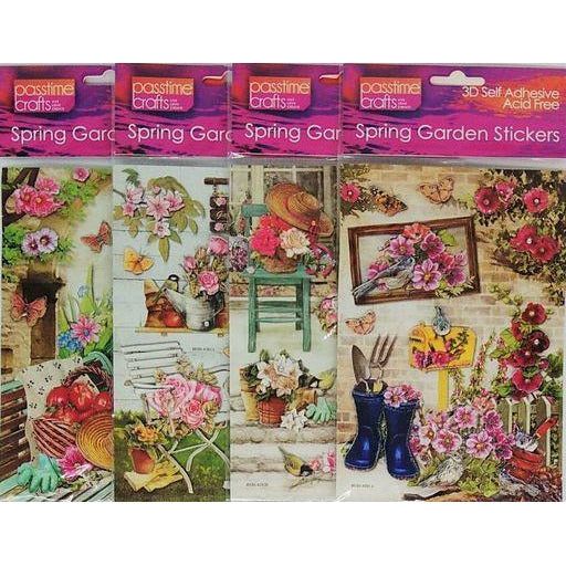 Spring Flower Garden 3D Stickers Assorted 12x18cm - Dollars and Sense