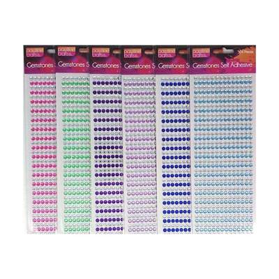 Self Adhesive Gemstones Dual Colours Assorted 30cm - Dollars and Sense