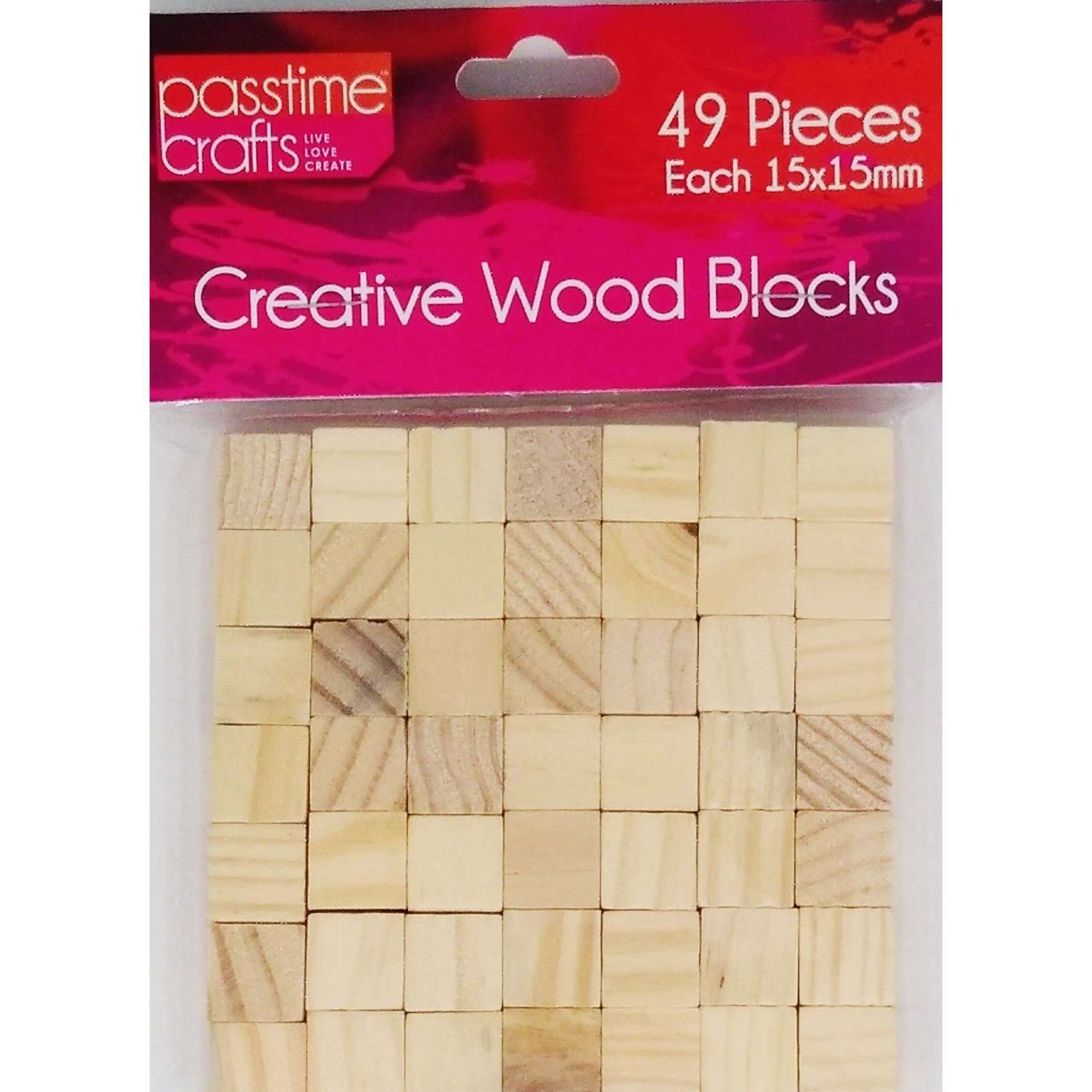 Buy Cheap art & craft online | Creative Wooden Blocks 15x15mm 50 Pack|  Dollars and Sense cheap and low prices in australia