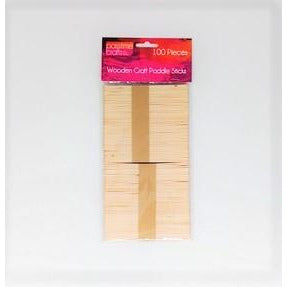 Wood Craft Sticks Natural 114mm 100 Pack - Dollars and Sense