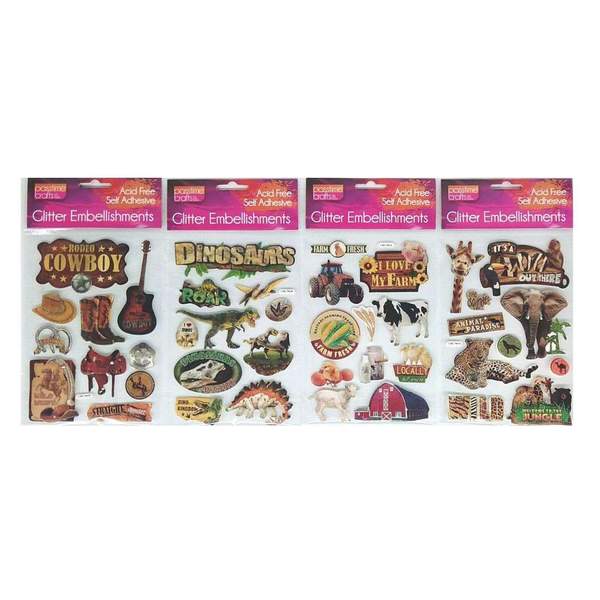 Dinosaur Jungle and Country Assorted Stickers - Dollars and Sense