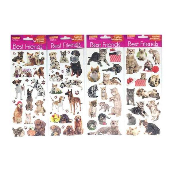 Best Friends Cats and Dogs Stickers Assorted - Dollars and Sense