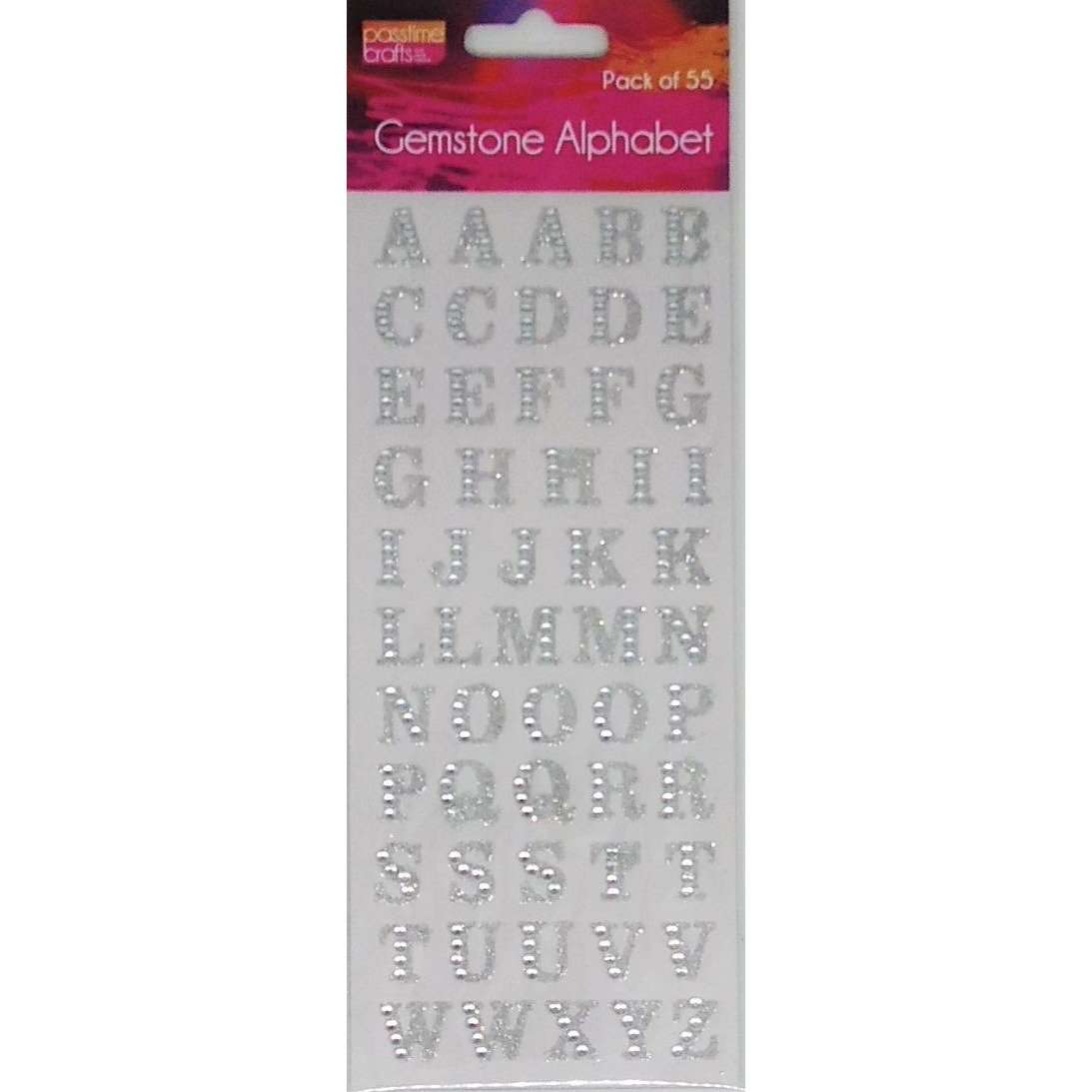 Buy Cheap art & craft online | Encrusted Gemstone Alphabet 55 Pack|  Dollars and Sense cheap and low prices in australia