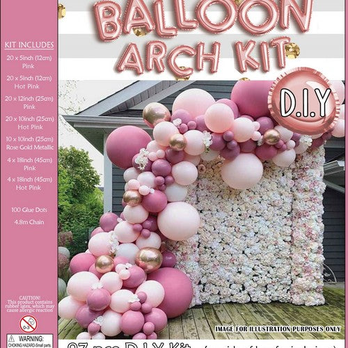 Pink Balloon Arch Set - 97 Piece DIY Set 1 Piece - Dollars and Sense