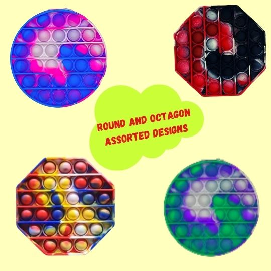 Pop Fidget Round and Octagon Assorted - 1piece - Dollars and Sense