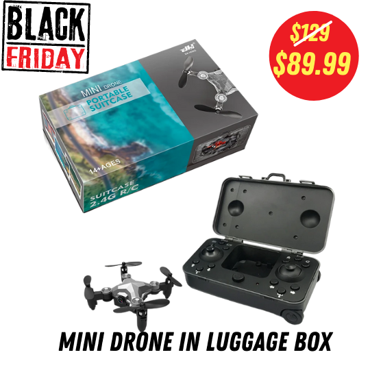 Mini Drone in Luggage Box - Dollars and Sense