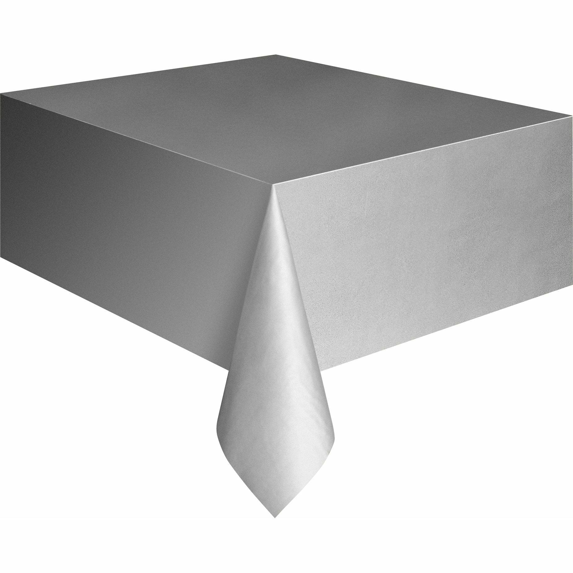 Plastic Tablecover - Silver - Dollars and Sense