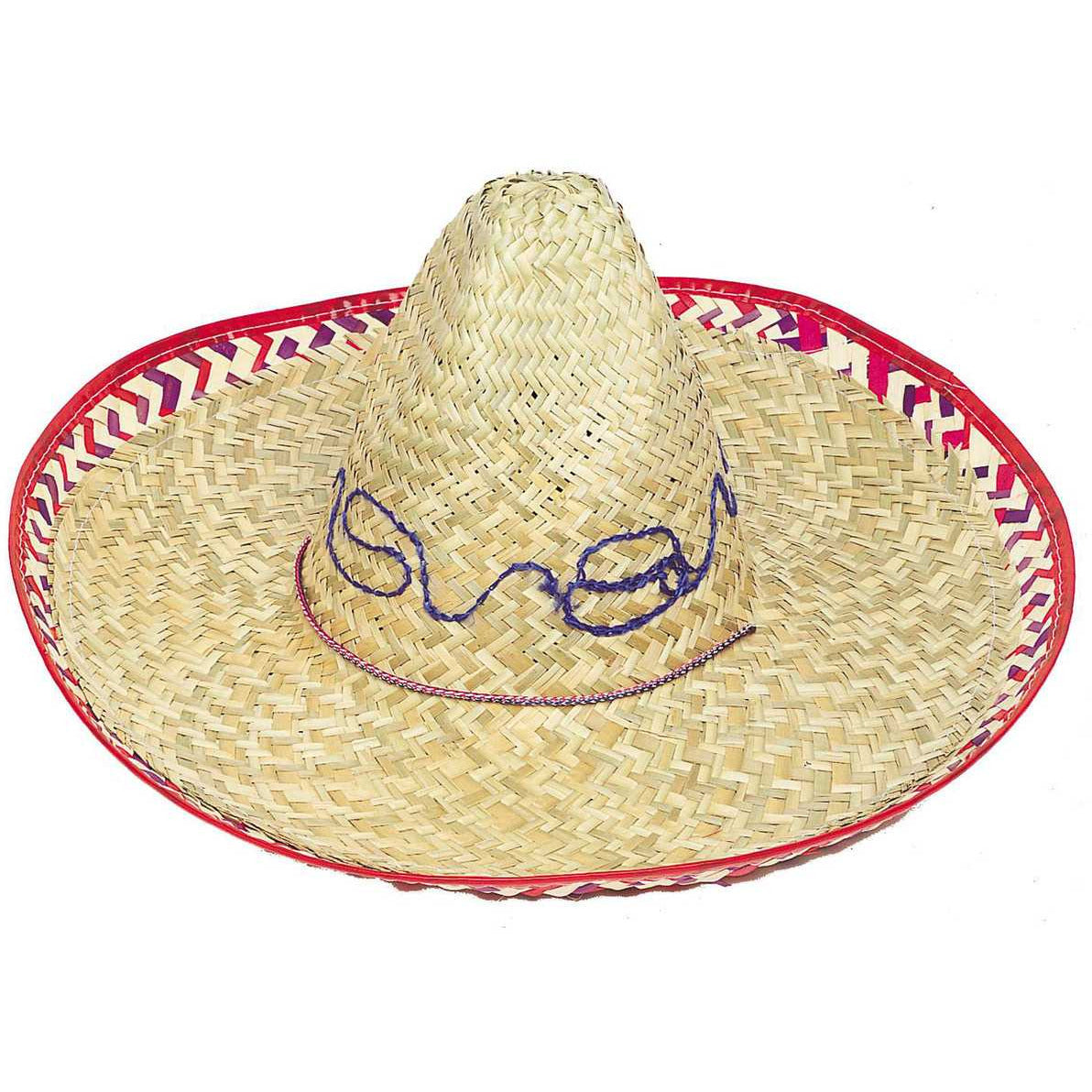 Sombrero Hat With Check Trim - Adult - Dollars and Sense