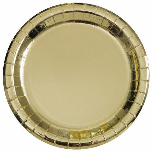 Paper Plates Gold Foil - Dollars and Sense