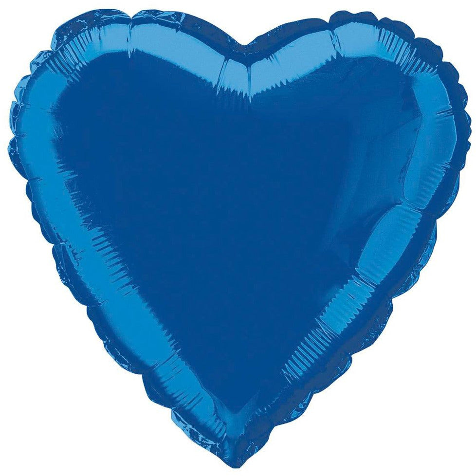 Royal Blue Heart Foil Balloon - Dollars and Sense