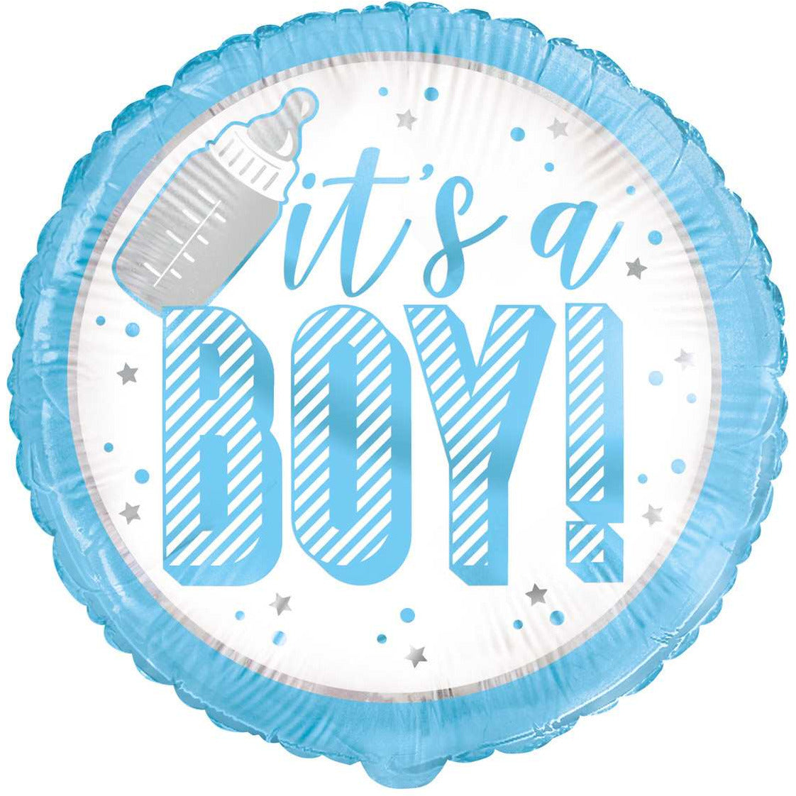 Its A Boy Blue Foil Balloon - Dollars and Sense