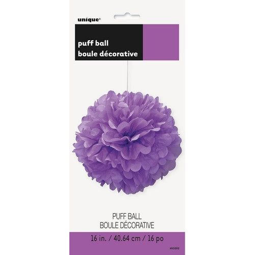 Decorative Puff Ball - Pretty Purple - Dollars and Sense