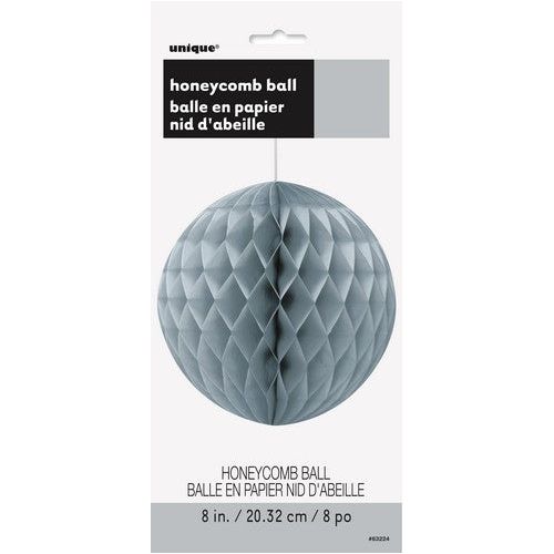 Honeycomb Ball 20cm - Silver - Dollars and Sense