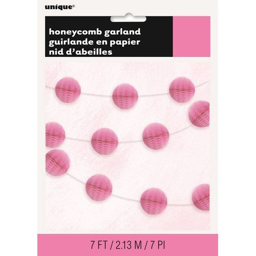 Honeycomb Ball Garland - Hot Pink - Dollars and Sense