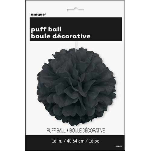 Decorative Puff Ball - Midnight Black - Dollars and Sense