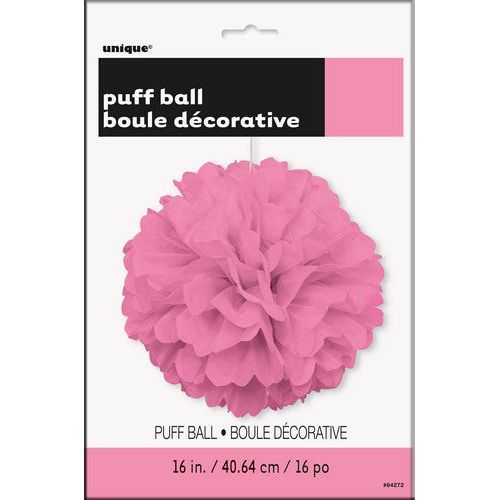 Decorative Puff Ball - Hot Pink - Dollars and Sense