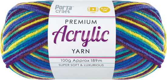 Acrylic Yarn 100g Multi Aqua Marine