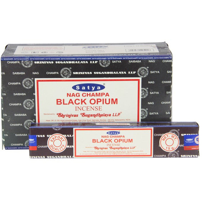 Satya Black Opium Incense 15grams - Dollars and Sense
