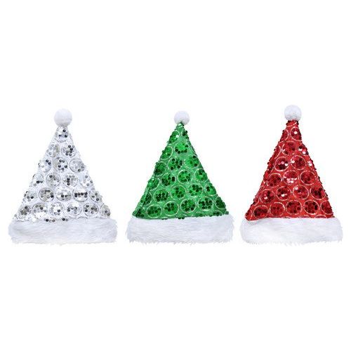 Santa Hat Sequin Circles
