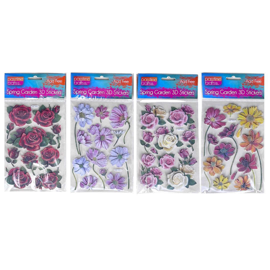 3D Stickers - Roses or Daisies