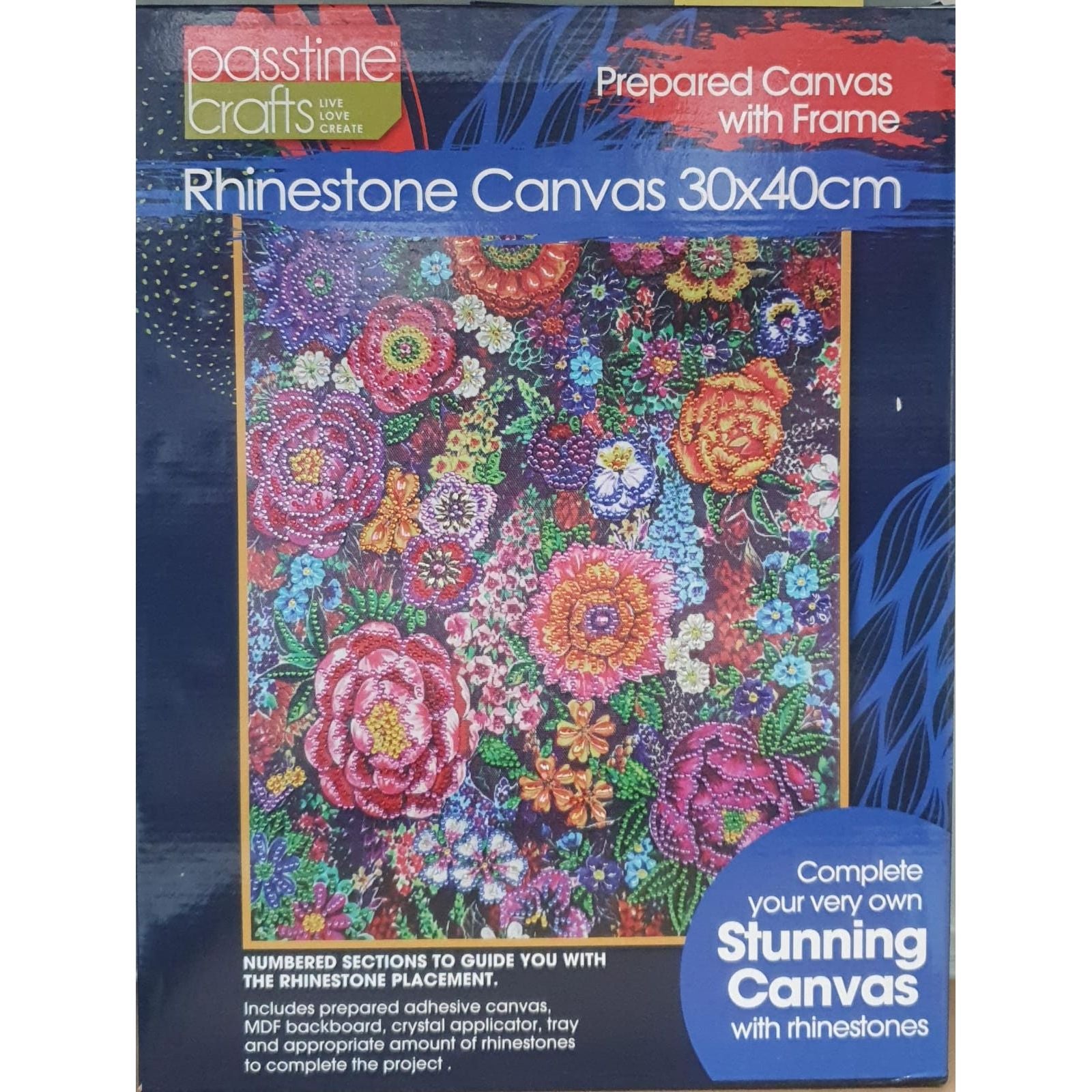 Rhinestone Beaded Canvas Includes Diamond Crystals & Frame - Dollars and Sense