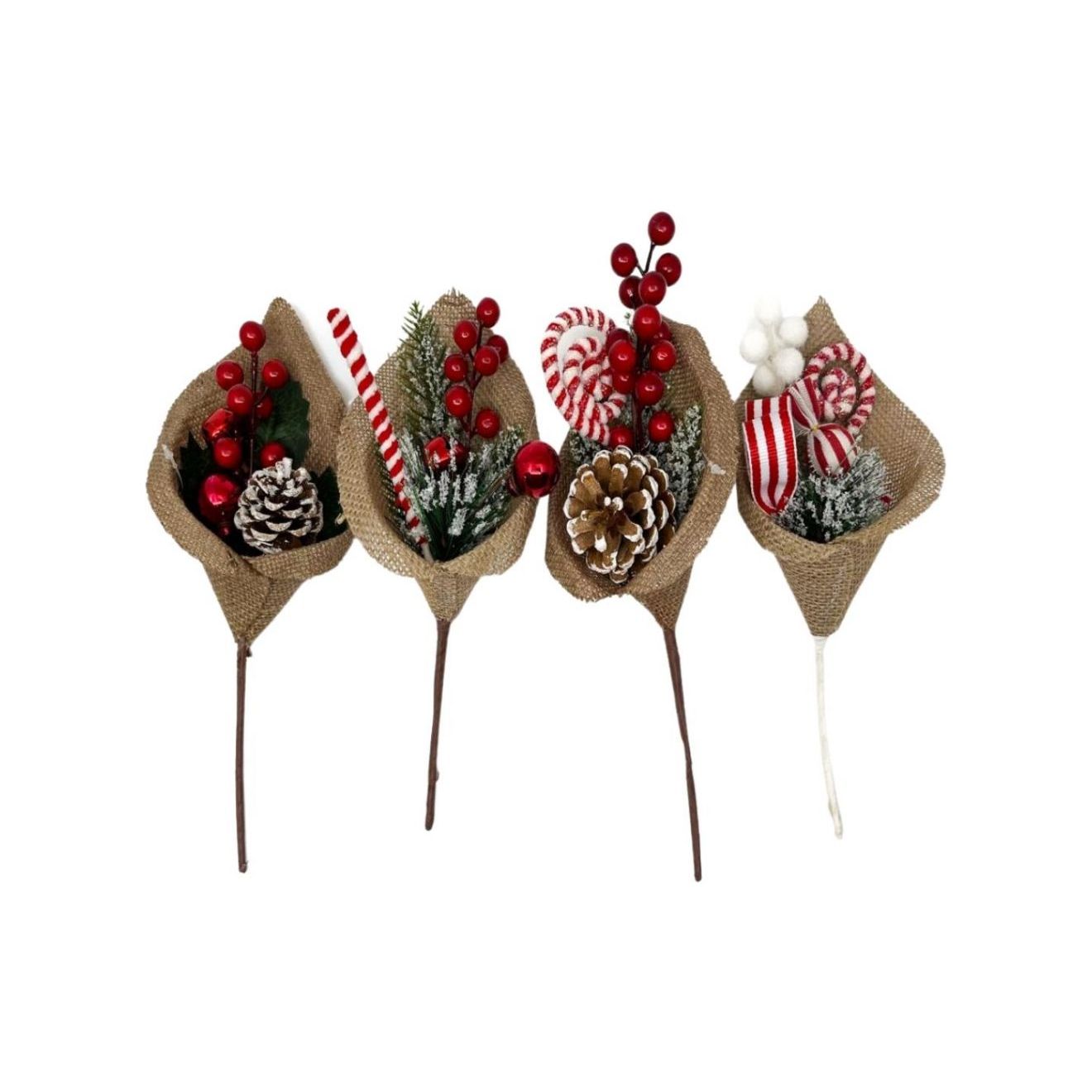 Christmas Cornucopia Burlap - Pick - Dollars and Sense