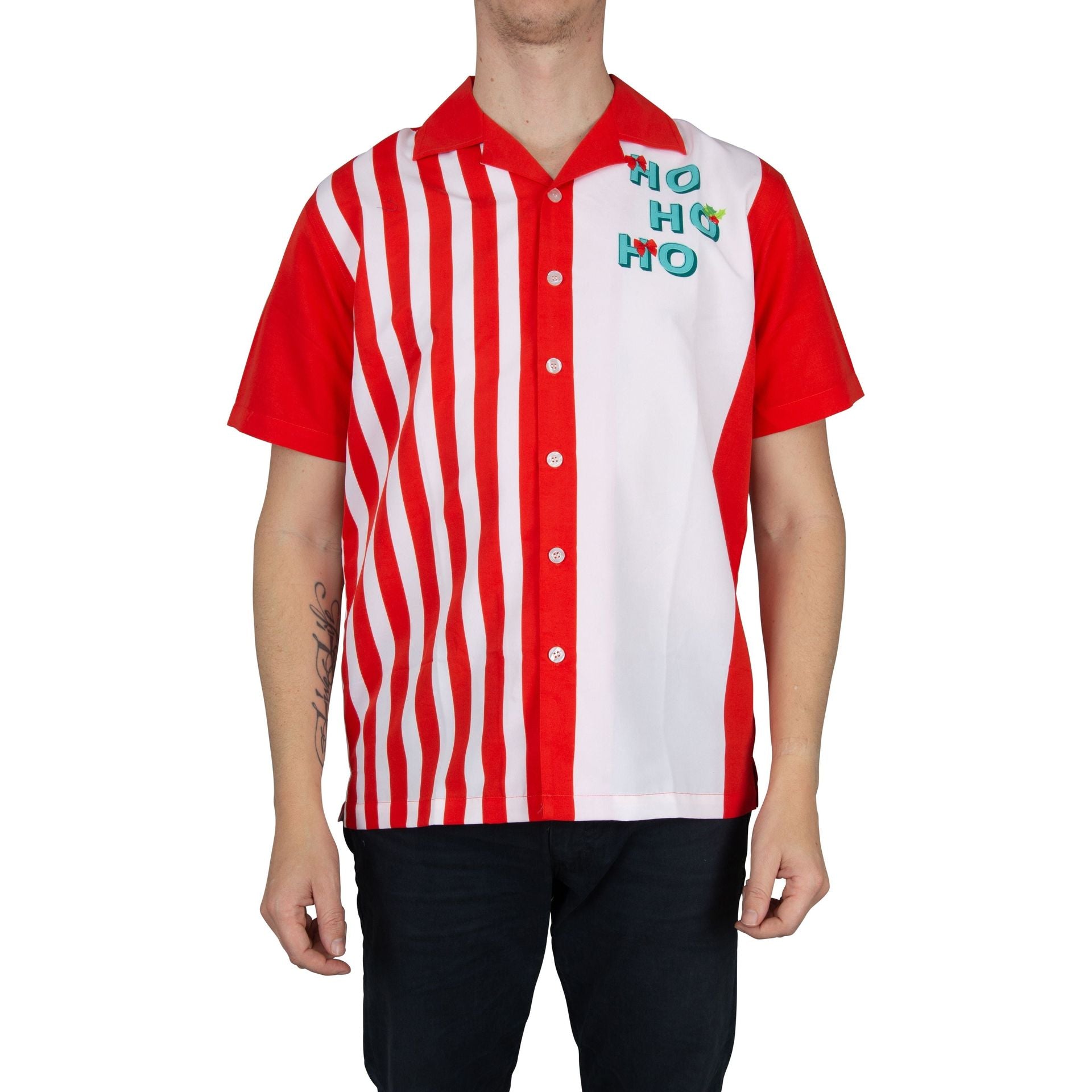 Charlie Sheen Retro Christmas Bowling Shirt - Men - Dollars and Sense