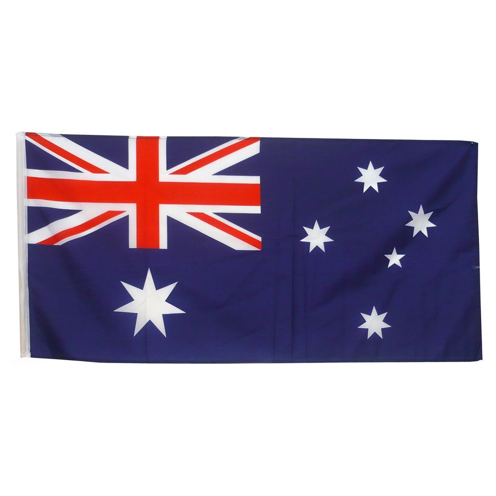 Australian Flag On Wooden Pole - Dollars and Sense