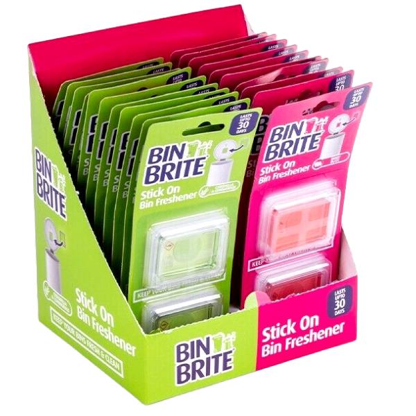 Bin Brite Stick on Freshener - Lemon or Berry - Dollars and Sense