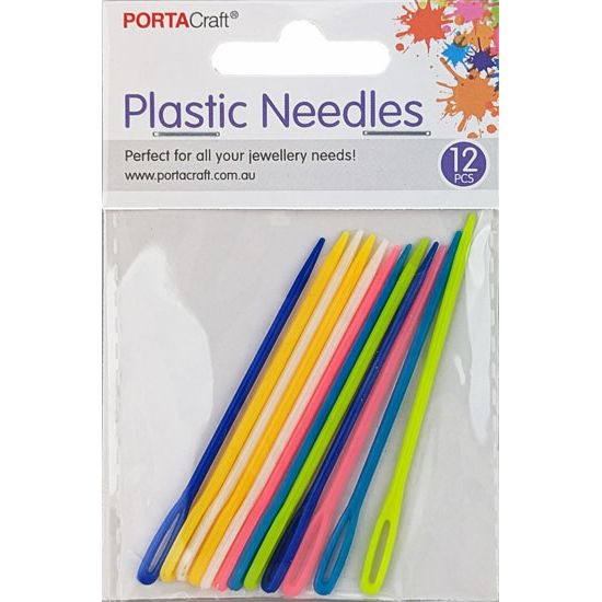 Beading Needles 12pk Plastic SKU 118436 - Dollars and Sense