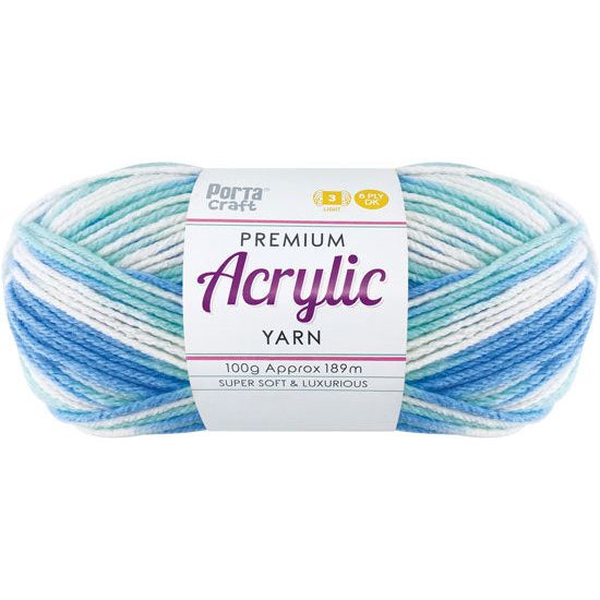 Acryl Yarn 100g 189m 8 Ply Multi 29 Sea Shimmer SKU 122662 - Dollars and Sense