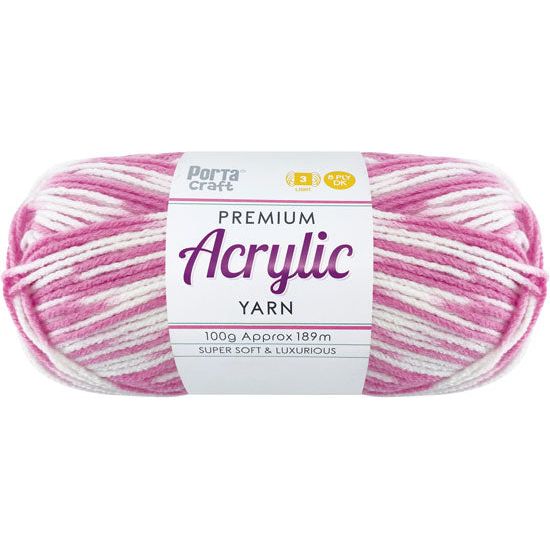 Acryl Yarn 100g 189m 8 Ply Multi 33 Pinkie Pie SKU 122686 - Dollars and Sense