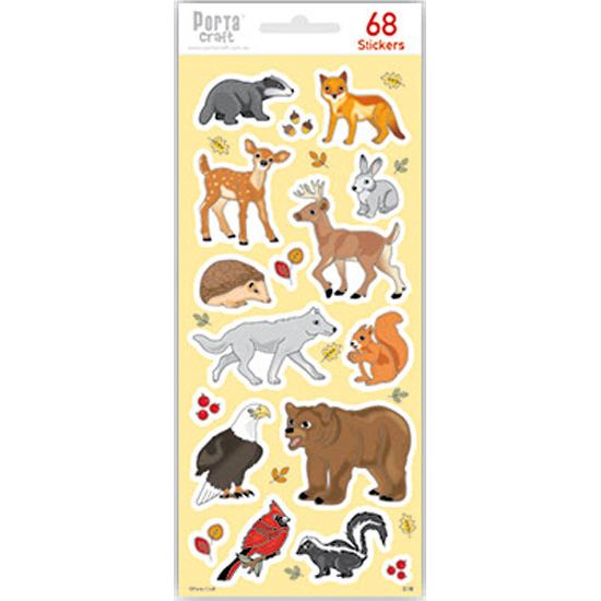 Sticker Sheet - Forest Animals SKU 128152.01R - Dollars and Sense
