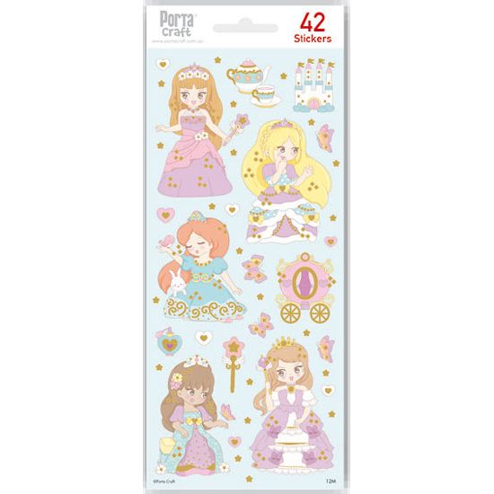 Sticker Sheet - Princess SKU 128152.12N - Dollars and Sense