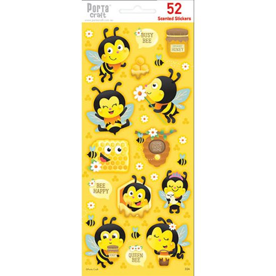 Sticker Sheet - Bees SKU 128152.32A - Dollars and Sense