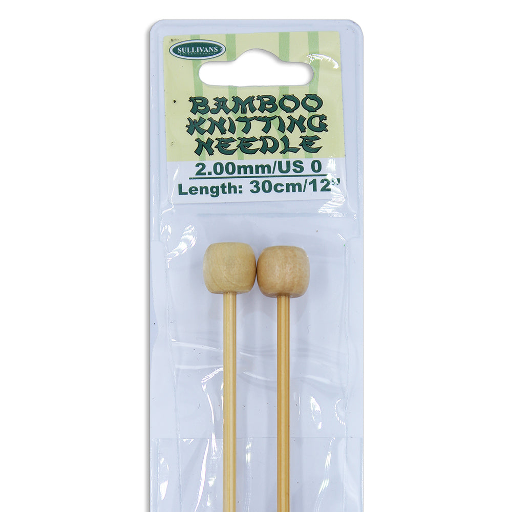 Bamboo Knitting Needles 30cm - 2mm - Dollars and Sense