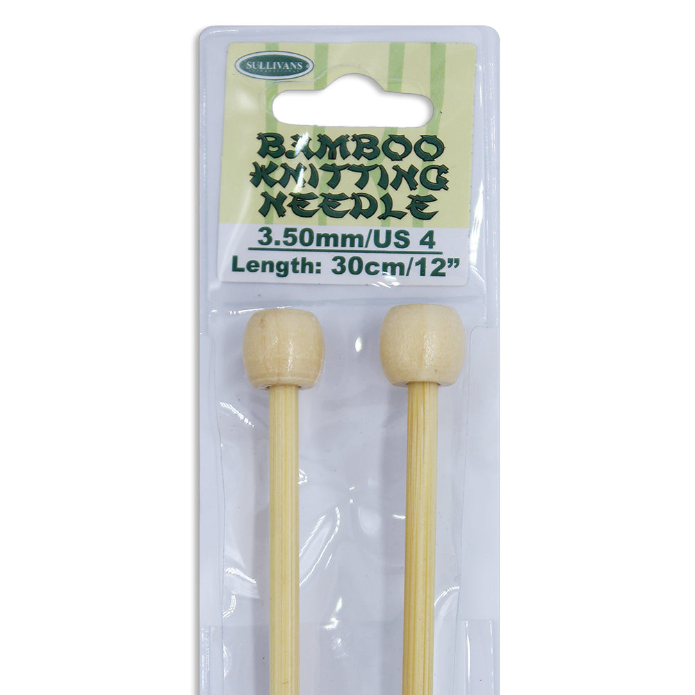 Bamboo Knitting Needles 30cm - 3.5mm - Dollars and Sense