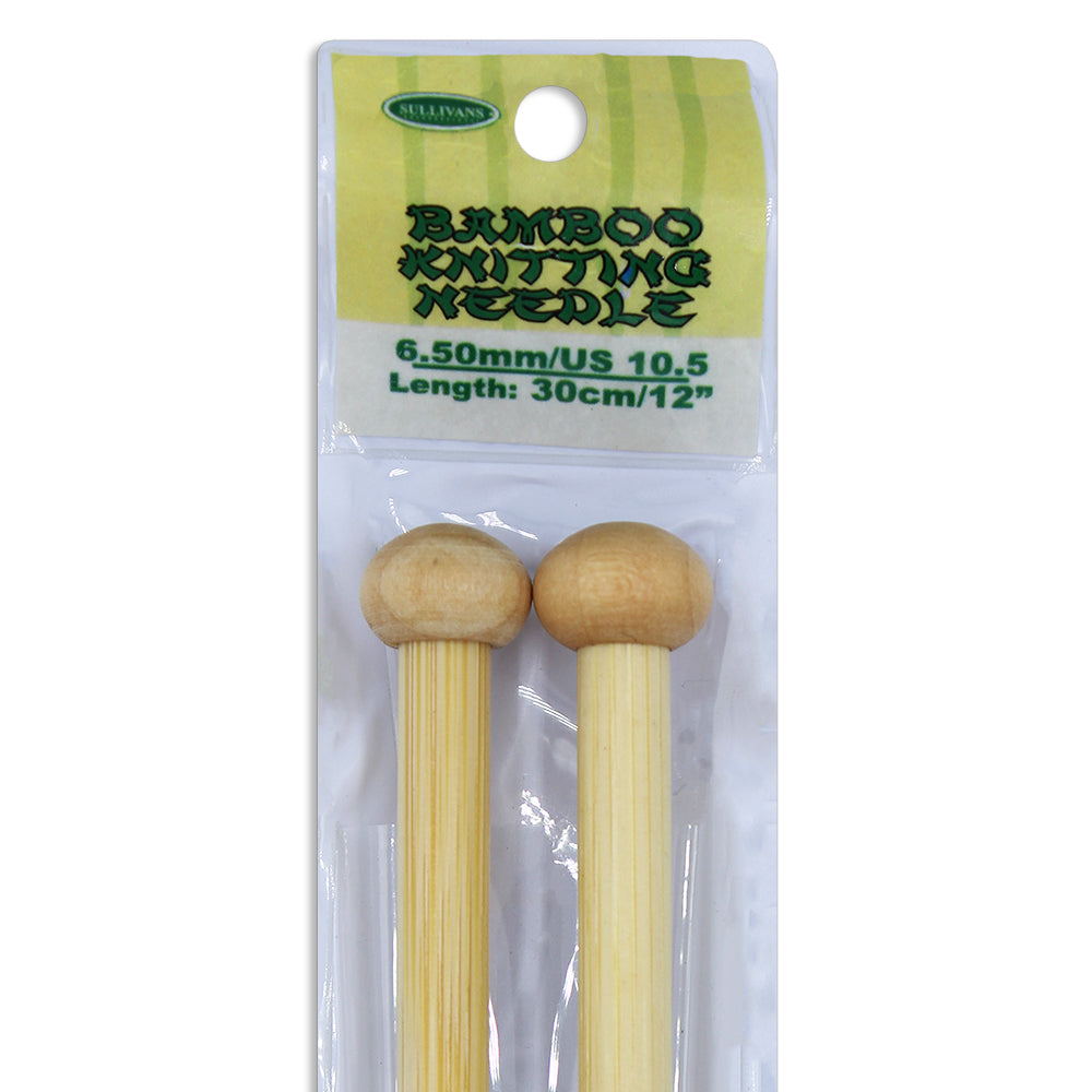 Bamboo Knitting Needles 30cm - 6.5mm - Dollars and Sense