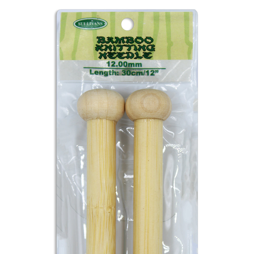 Bamboo Knitting Needles 30cm - 12mm - Dollars and Sense