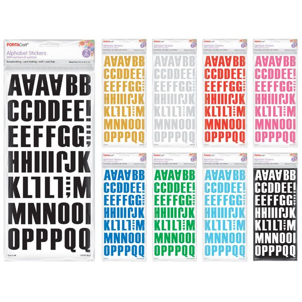 Alpha Sticker 35 Block 9 Assorted 2 Sheets SKU 135358 - Dollars and Sense