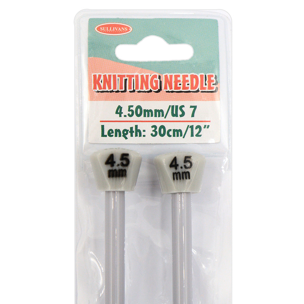 Knitting Needles Grey 30cm - 4.5mm - Dollars and Sense