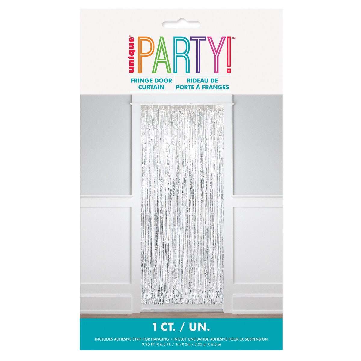 Foil Fringe Door Curtain - Silver - Dollars and Sense