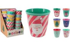 1PC XMAS MELAMINE MUG 290ML 6ASST