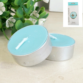Ocean Scented Tealight Candles - 4 Hour - 8 Pack - Dollars and Sense