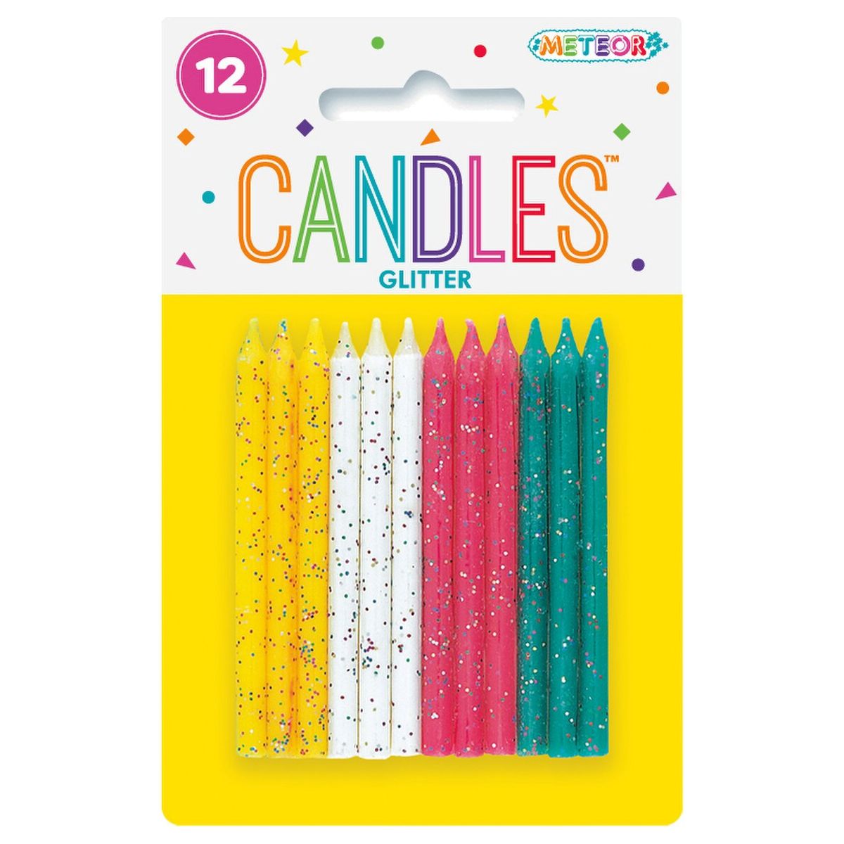 Glitter Birthday Candles - Assorted Colours SKU 1903M - Dollars and Sense