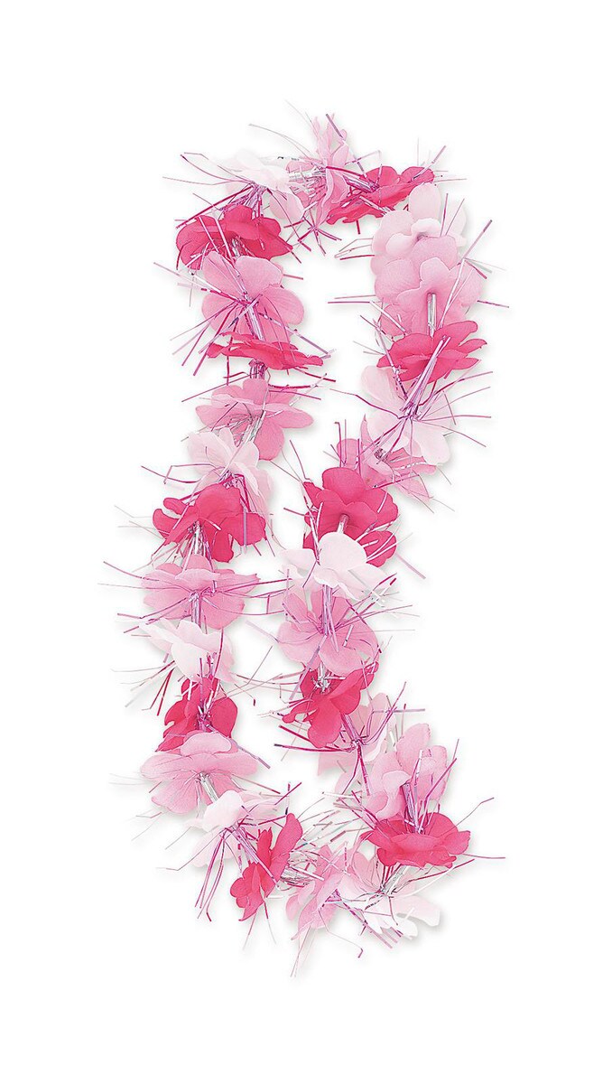 Luau Dazzle Lei Pink & White