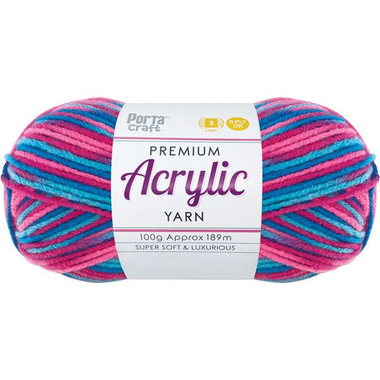 Acryl Yarn 100g 189m 8 Ply Multi 19 Enchantment SKU 194287 - Dollars and Sense
